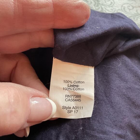 J. Crew Navy Floral Party Business Casual Lined Skirt W/Pockets Size 6 - Picture 7 of 9